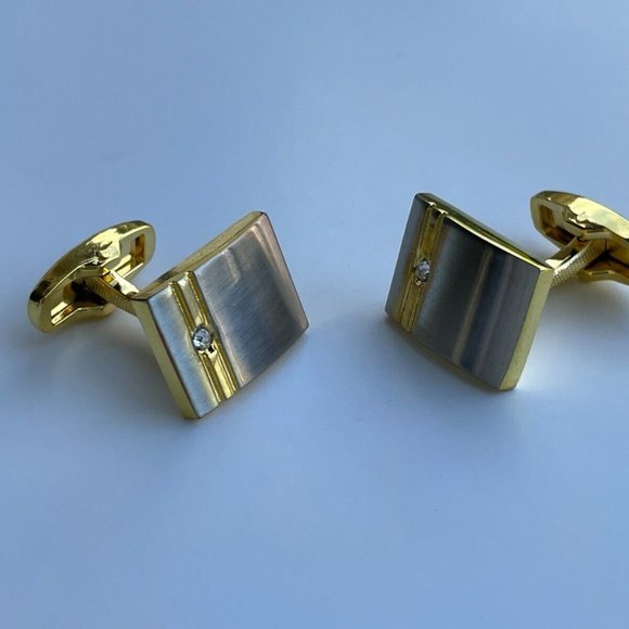 Cuff Links Gold/Silver Tone Fashion Cuff Links Men Jewelry New - Picture 4 of 10